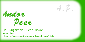 andor peer business card